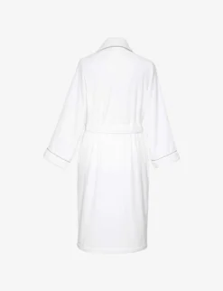 Idole Piped-trim Cotton-terry Bath Robe -Falkeis Store R04120096 PIERRE ALT02