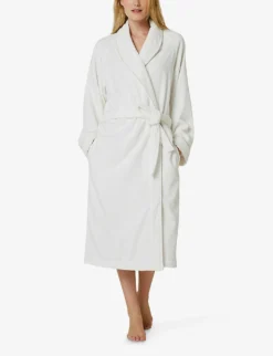 Idole Piped-trim Cotton-terry Bath Robe -Falkeis Store R04120096 PIERRE ALT04