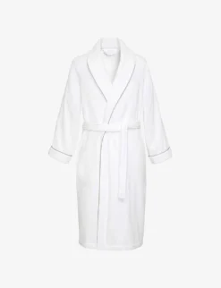 Idole Piped-trim Cotton-terry Bath Robe