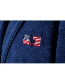 Ralph Lauren Home Bowden Logo-embroidered Cotton Terry Robe -Falkeis Store R04120170 MARINE ALT05