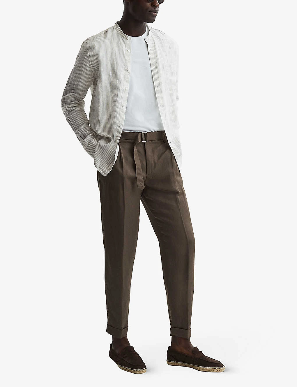 Reiss Ocean Striped Regular-fit Linen Shirt 2 Reiss Ocean Striped Regular-fit Linen Shirt - Image 2