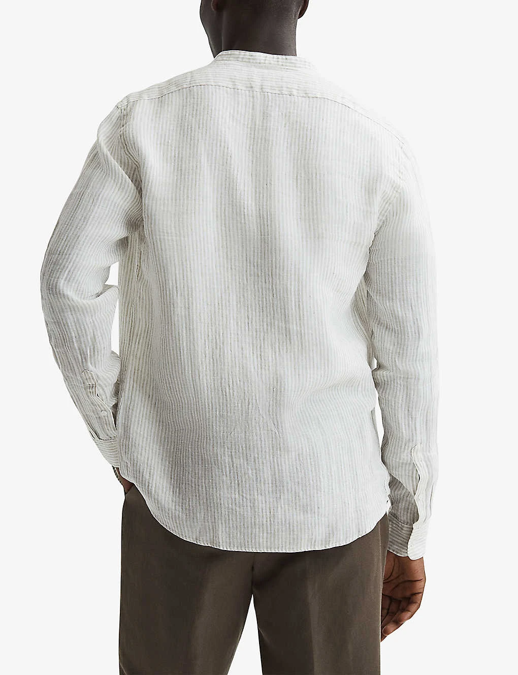 Reiss Ocean Striped Regular-fit Linen Shirt 4 Reiss Ocean Striped Regular-fit Linen Shirt - Image 4