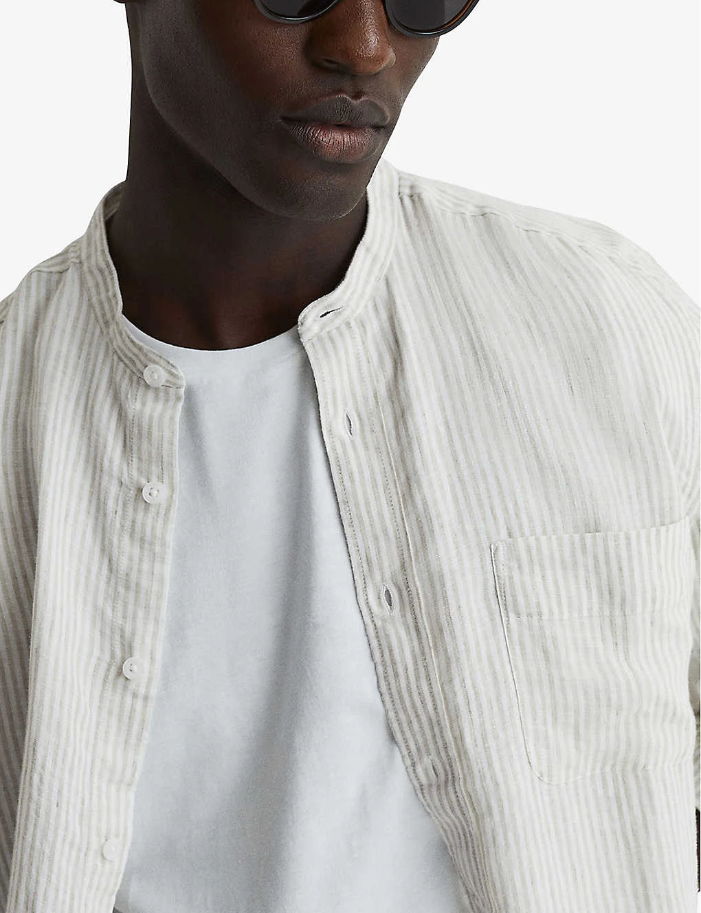 Reiss Ocean Striped Regular-fit Linen Shirt 5 Reiss Ocean Striped Regular-fit Linen Shirt - Image 5