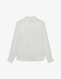 Reiss Ocean Striped Regular-fit Linen Shirt