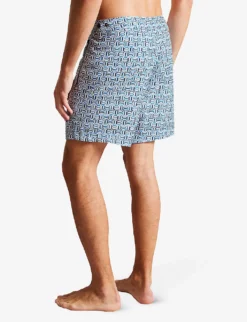 Ted Baker Crabbe Geometric-print Regular-fit Woven Swim Shorts 7 Ted Baker Crabbe Geometric-print Regular-fit Woven Swim Shorts -Falkeis Store R04122391 BLUE ALT03
