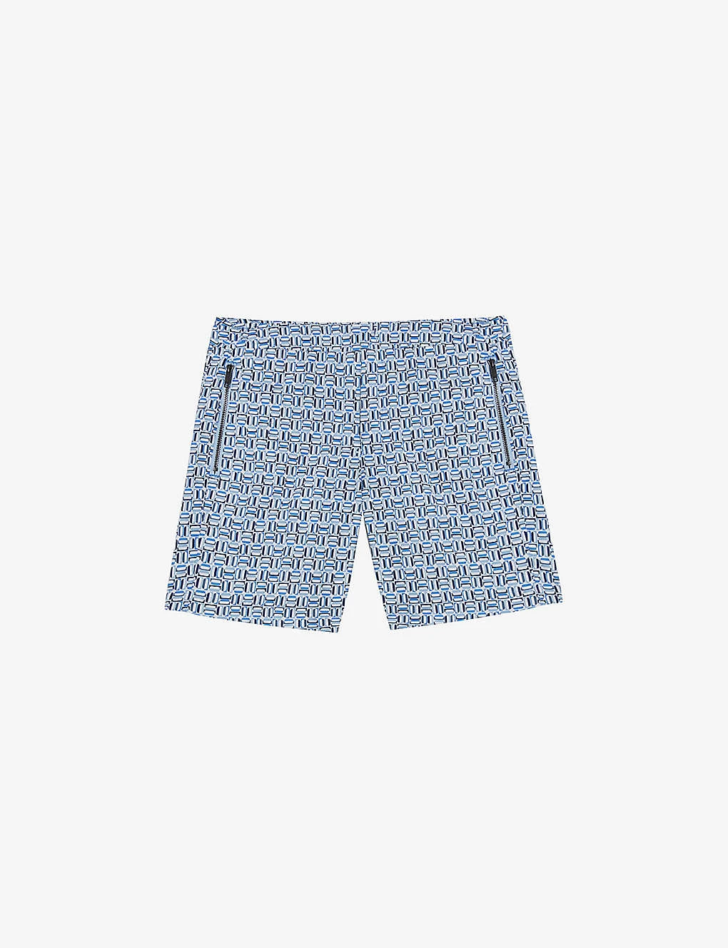 Ted Baker Crabbe Geometric-print Regular-fit Woven Swim Shorts 1 Ted Baker Crabbe Geometric-print Regular-fit Woven Swim Shorts