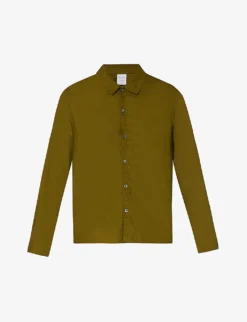 Calvin Klein Logo-appliqué Relaxed-fit Stretch-cotton Pyjama Shirt