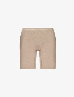 Calvin Klein Branded-waistband Stretch-cotton Pyjama Shorts