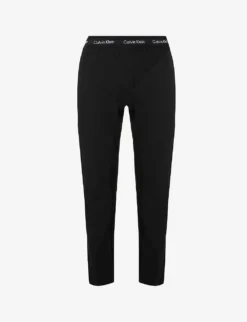 Calvin Klein Branded-waistband Stretch-cotton Pyjama Bottoms