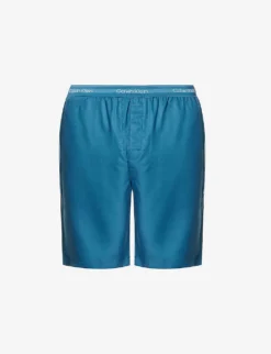Calvin Klein Branded-waistband Woven Pyjama Shorts