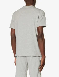 Calvin Klein Branded-waistband Stretch-cotton Pyjama Set -Falkeis Store R04123682 GREYHEATHER ALT03