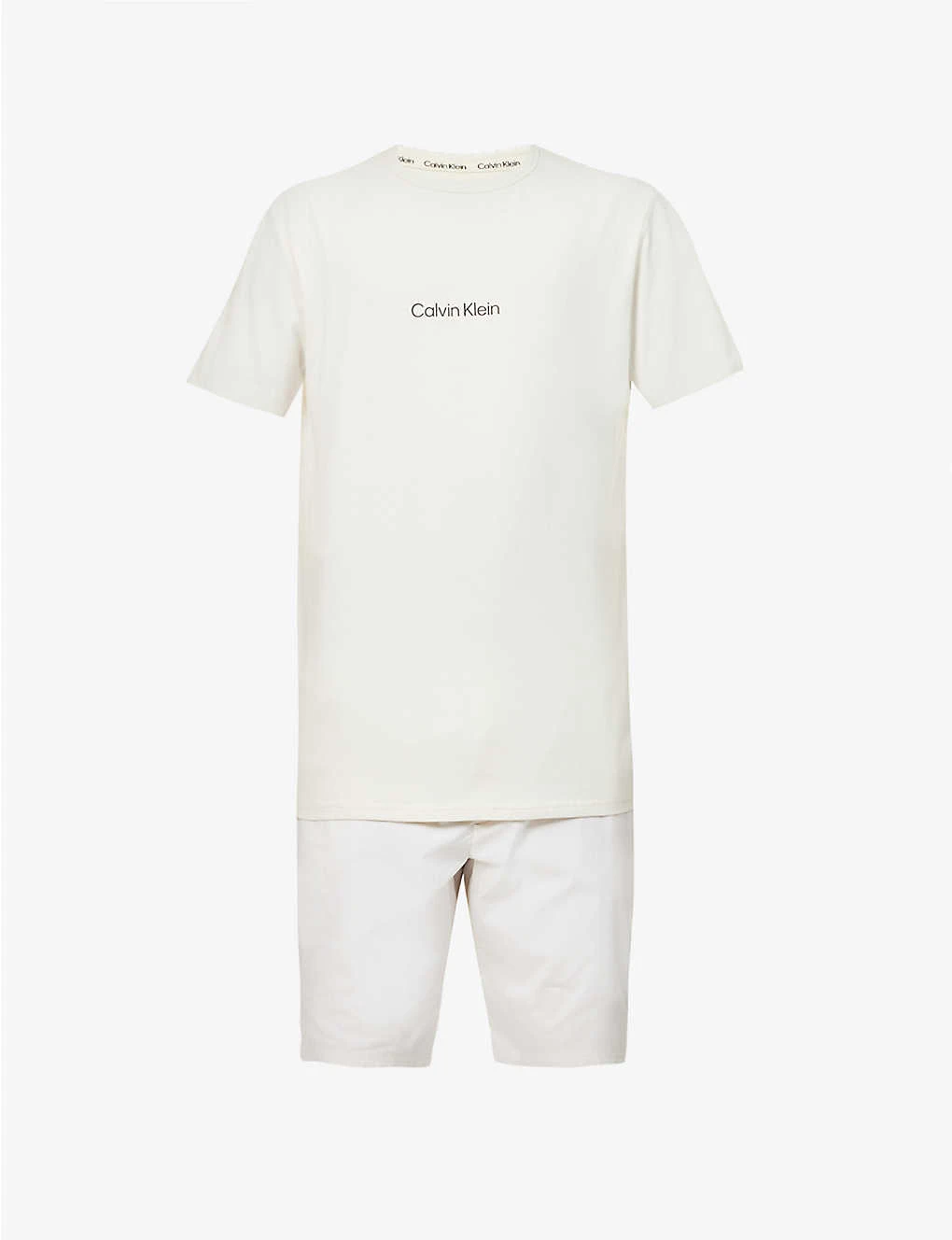 Calvin Klein Modern Structure Logo-print Cotton-blend Pyjama Set 1 Calvin Klein Modern Structure Logo-print Cotton-blend Pyjama Set