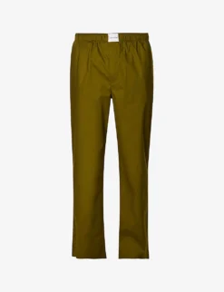 Calvin Klein Logo-appliqué Straight-leg Stretch-cotton Pyjama Bottoms