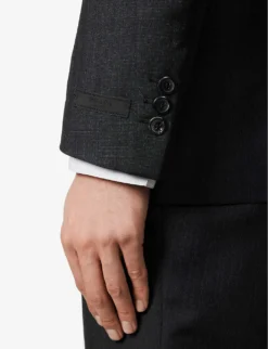 Prada Single-breasted Notched-lapel Wool-blend Jacket -Falkeis Store R04125439 ANTHRACITE ALT05