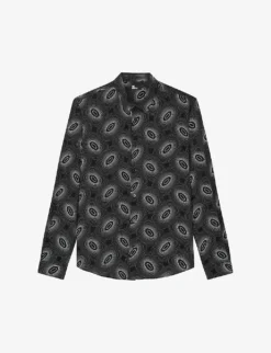 THE KOOPLES Graphic-print Long-sleeved Woven Shirt