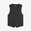 THE KOOPLES Striped Stretch-wool Waistcoat