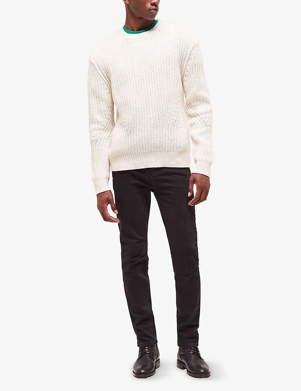 THE KOOPLES Round-neck Cable-knit Wool-blend Jumper 2 THE KOOPLES Round-neck Cable-knit Wool-blend Jumper - Image 2