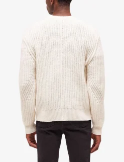 THE KOOPLES Round-neck Cable-knit Wool-blend Jumper 8 THE KOOPLES Round-neck Cable-knit Wool-blend Jumper -Falkeis Store R04127978 ECR01 ALT03