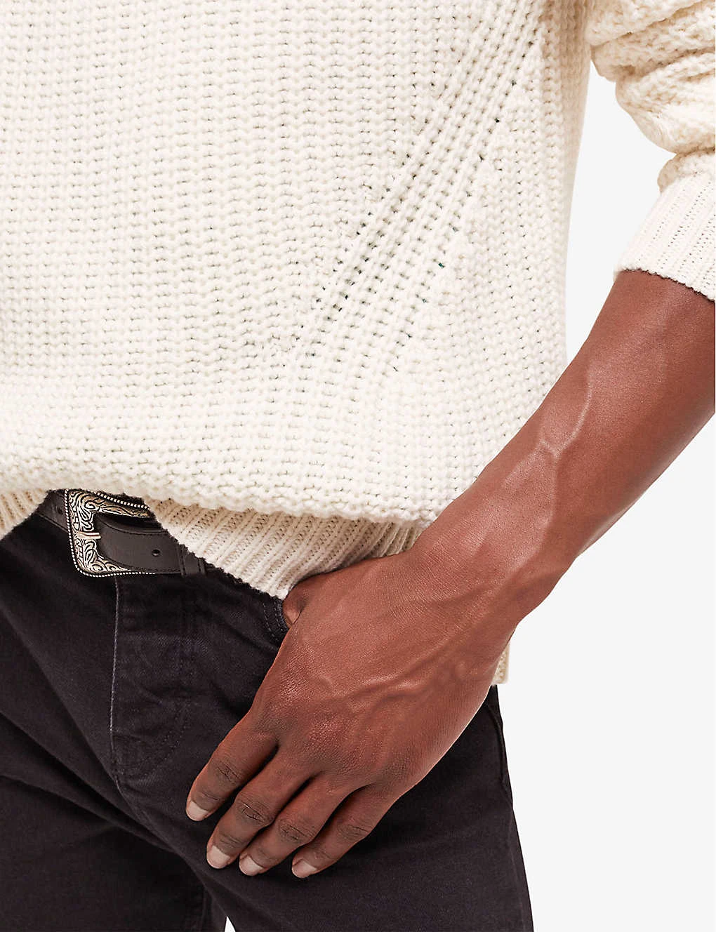 THE KOOPLES Round-neck Cable-knit Wool-blend Jumper 5 THE KOOPLES Round-neck Cable-knit Wool-blend Jumper - Image 5