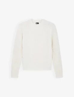THE KOOPLES Round-neck Cable-knit Wool-blend Jumper