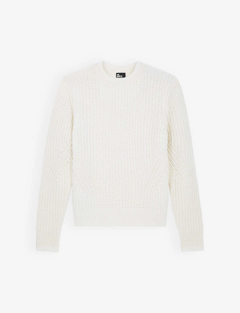 THE KOOPLES Round-neck Cable-knit Wool-blend Jumper 1 THE KOOPLES Round-neck Cable-knit Wool-blend Jumper