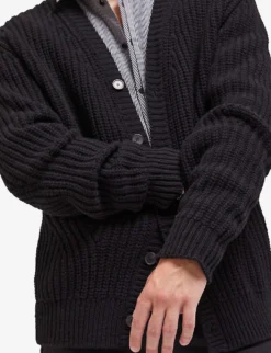 THE KOOPLES Crew-neck Relaxed-fit Wool Jumper -Falkeis Store R04127980 BLA01 ALT04