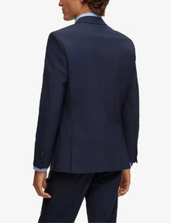 Boss Single-breasted Slim-fit Stretch-virgin Wool Suit -Falkeis Store R04128676 OPENBLUE ALT03