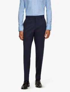 Boss Single-breasted Slim-fit Stretch-virgin Wool Suit -Falkeis Store R04128676 OPENBLUE ALT05