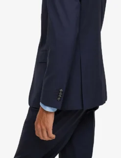 Boss Single-breasted Slim-fit Stretch-virgin Wool Suit -Falkeis Store R04128676 OPENBLUE ALT06