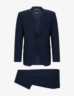 Boss Single-breasted Slim-fit Stretch-virgin Wool Suit