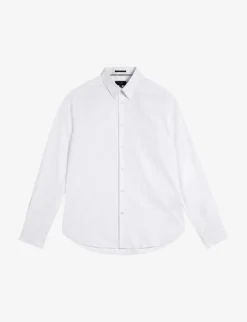 Ted Baker Haless Textured-stripe Cotton Shirt