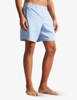 Ted Baker Dalnair Zip-pockets Recycled-polyester Swim Shorts -Falkeis Store R04132399 LTBLUE ALT02