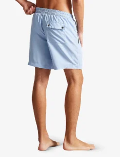 Ted Baker Dalnair Zip-pockets Recycled-polyester Swim Shorts -Falkeis Store R04132399 LTBLUE ALT03