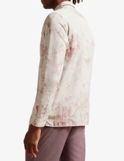 Ted Baker Floral-print Slim-fit Woven Shirt 7 Ted Baker Floral-print Slim-fit Woven Shirt -Falkeis Store R04133324 NATURAL ALT03