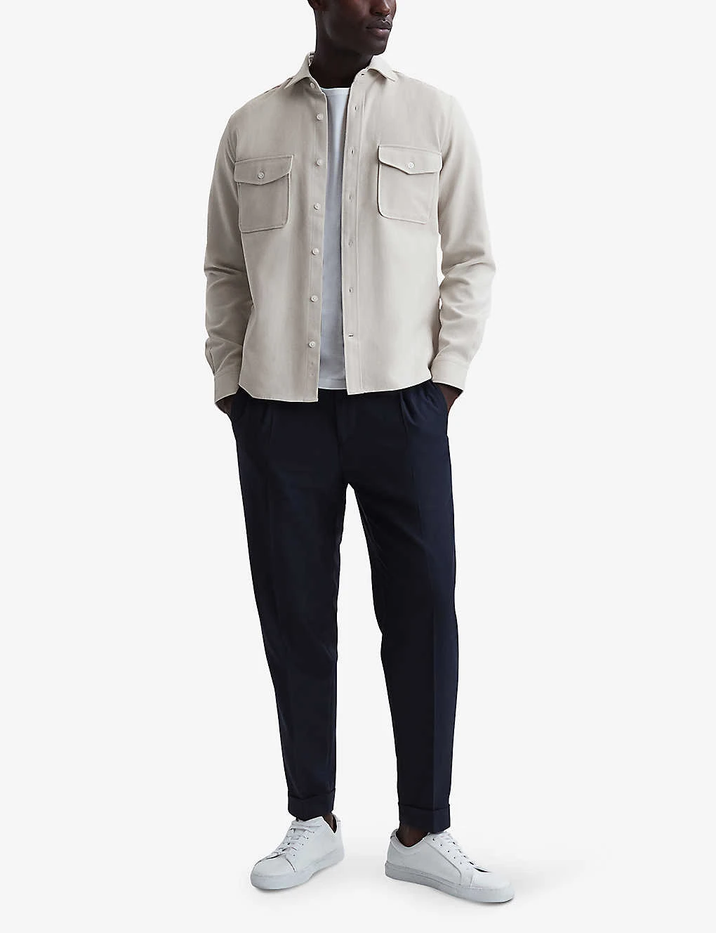 Reiss Arlo Patch-pocket Cotton Overshirt 2 Reiss Arlo Patch-pocket Cotton Overshirt - Image 2