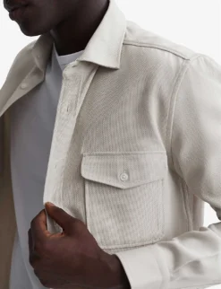 Reiss Arlo Patch-pocket Cotton Overshirt 9 Reiss Arlo Patch-pocket Cotton Overshirt -Falkeis Store R04136985 STONE ALT04