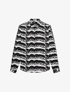 THE KOOPLES Panther-print Woven Shirt