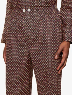 Elton John X Derek Rose Ledbury Geometric-print Cotton Pyjamas -Falkeis Store R04137596 MULTI ALT04