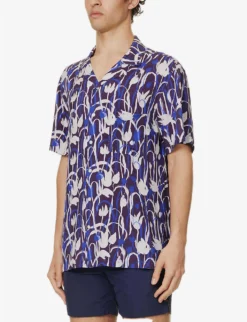 Arrels Barcelona X Cecilia Carlstedt Graphic-print Relaxed-fit Woven Shirt -Falkeis Store R04138018 PURPLETULIPS ALT02
