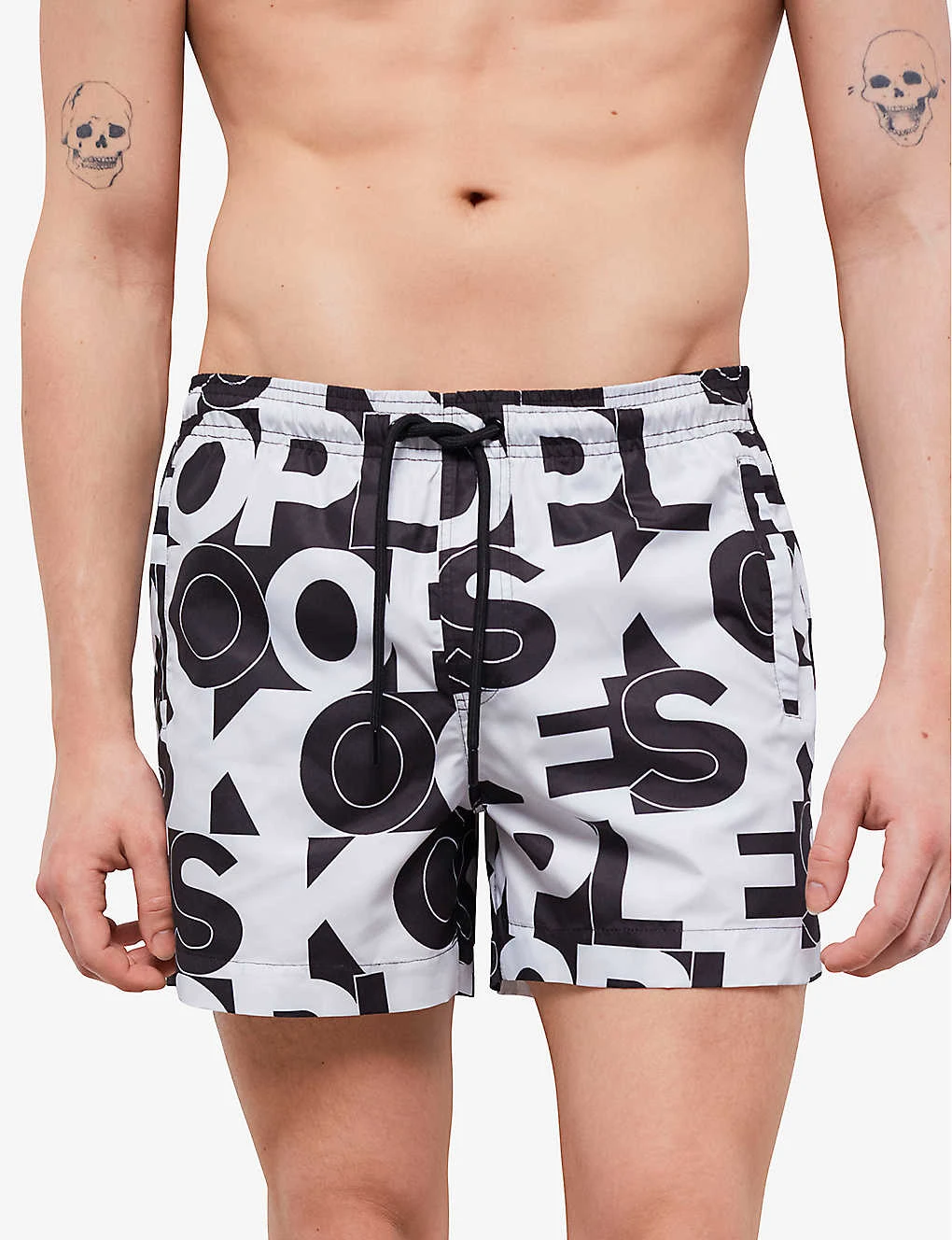 THE KOOPLES Elasticated-waist Graphic-print Woven Swim Shorts 5 THE KOOPLES Elasticated-waist Graphic-print Woven Swim Shorts - Image 5