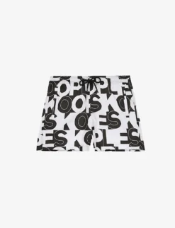 THE KOOPLES Elasticated-waist Graphic-print Woven Swim Shorts