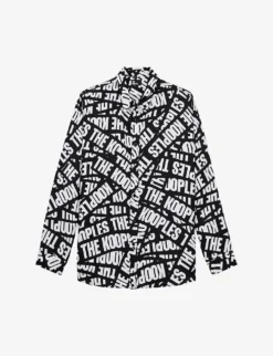 THE KOOPLES Tape Logo-print Woven Shirt