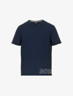 Boss Identity Logo-print Regular-fit Stretch-cotton T-shirt