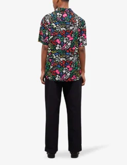 THE KOOPLES Floral-print Relaxed-fit Woven Shirt -Falkeis Store R04140803 MU01 ALT03