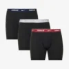Nike Branded-waistband Pack Of Three Stretch-cotton Boxers