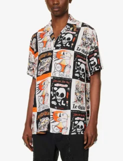 Tarot Graphic-print Regular-fit Woven Shirt -Falkeis Store R04140906 MULTI ALT02