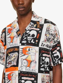 Tarot Graphic-print Regular-fit Woven Shirt -Falkeis Store R04140906 MULTI ALT04