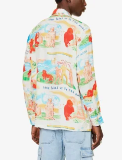 Faraway Places Graphic-print Regular-fit Woven Shirt 8 Faraway Places Graphic-print Regular-fit Woven Shirt -Falkeis Store R04140921 ECRU ALT03