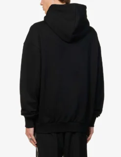 Fantastic Brand-typography Cotton-jersey Hoody -Falkeis Store R04141618 BLACK ALT03