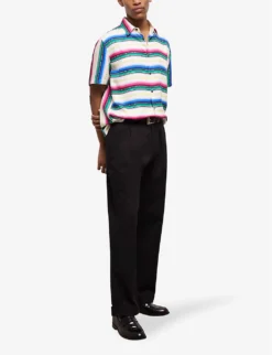 THE KOOPLES Stripe-pattern Relaxed-fit Woven Shirt 7 THE KOOPLES Stripe-pattern Relaxed-fit Woven Shirt -Falkeis Store R04141749 MU01 ALT02